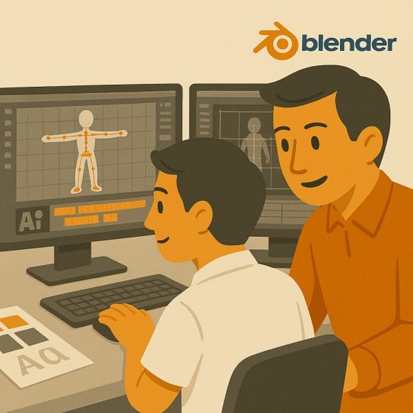 ilustrasi tampilan dashboard software 3d animasi dan proses belajar mengajar