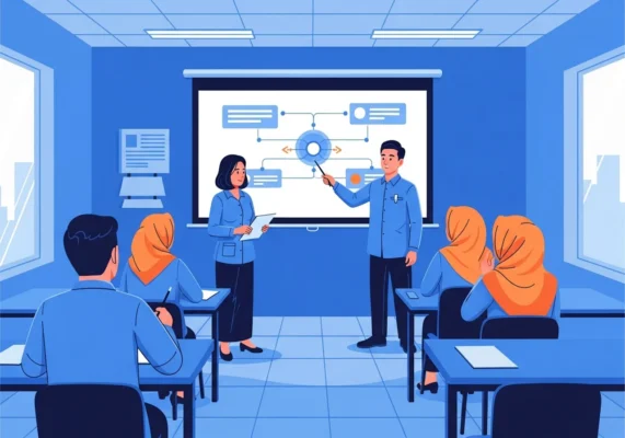 Tim INF Creative memproduksi video e-learning untuk lembaga pemerintah Indonesia